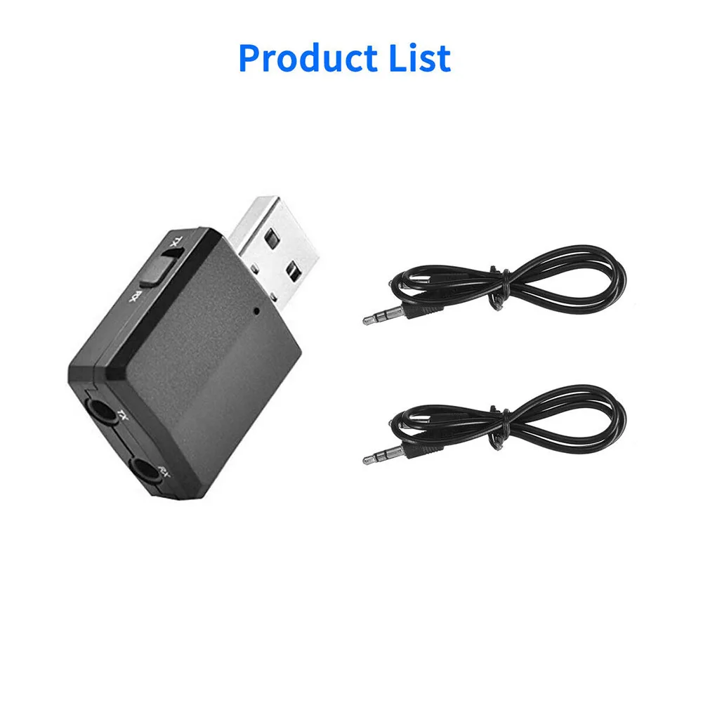Portable Wireless Aux Car Mini Bluetooth Computer Audio Adapter Transmitter Receiver Music USB With Cable Multifunction TV