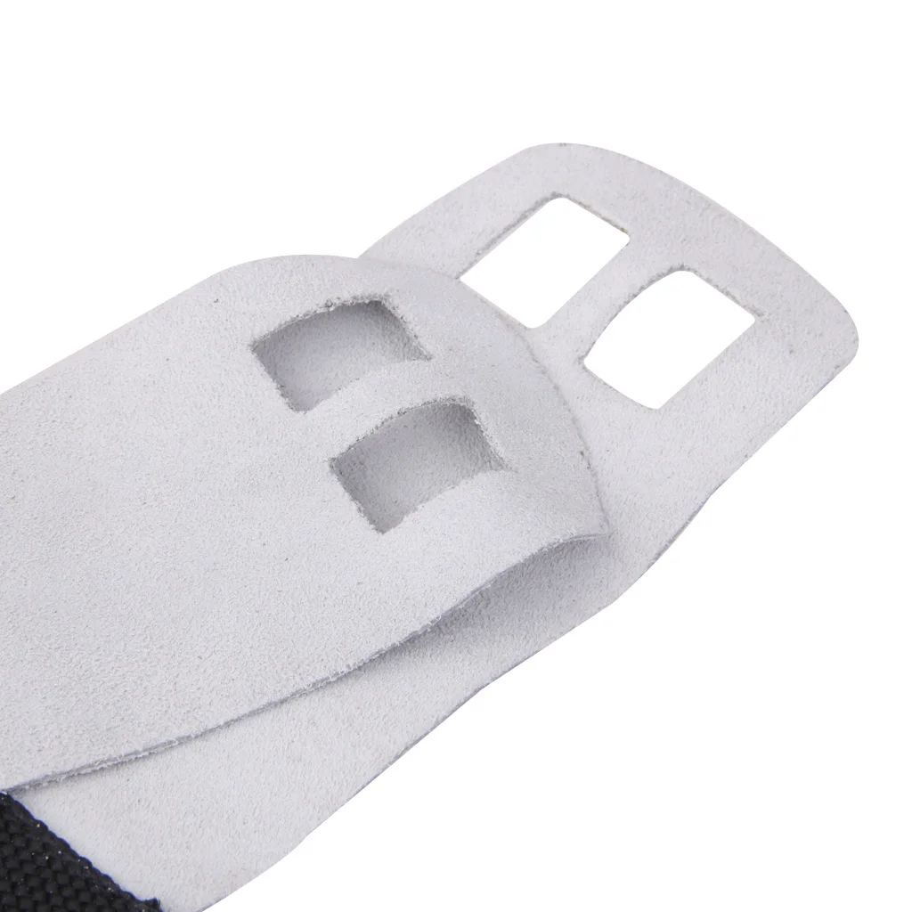 1Pair Gym Hand Grip Guard Palm Protector Leather Glove Pull Up Bar L