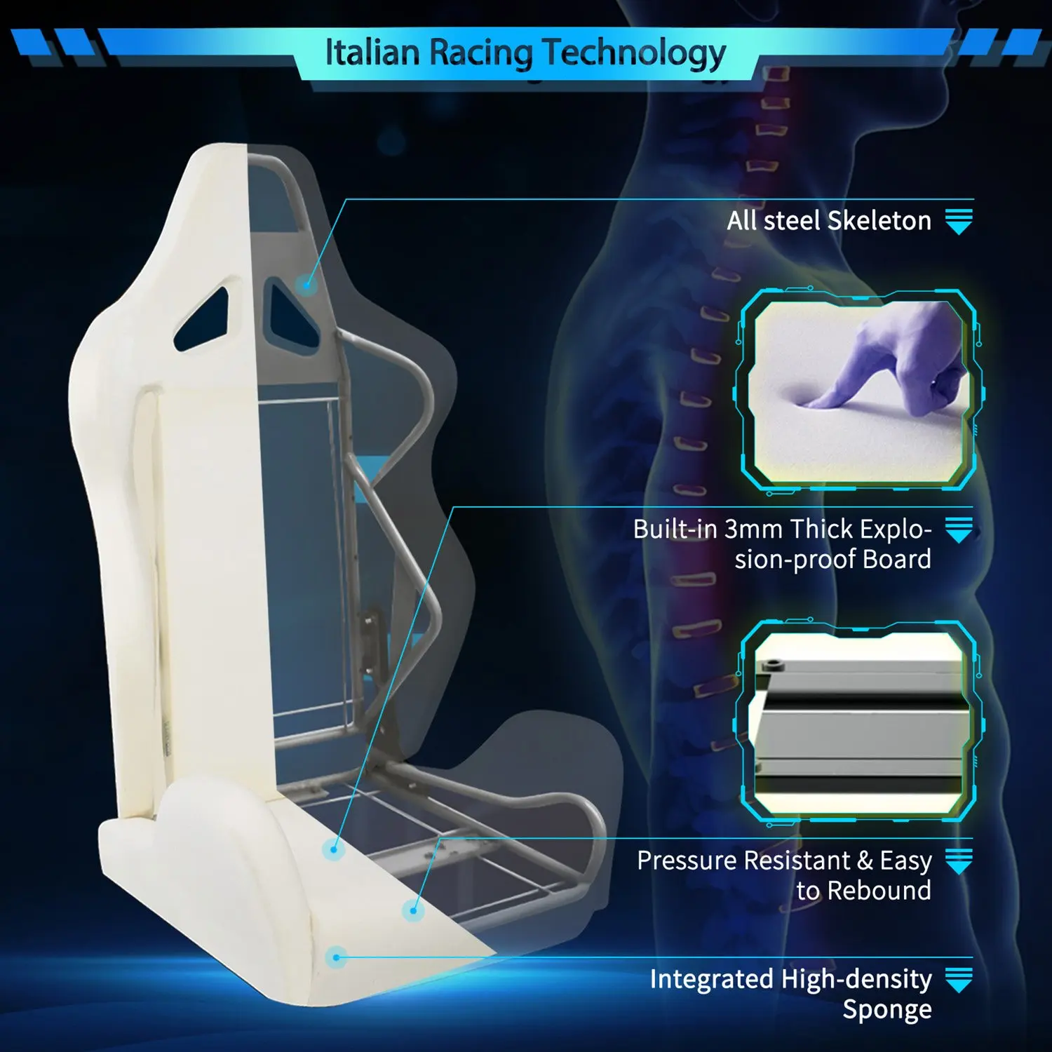  Furgle Office Chair Ergonomic Game Computer Chair with Body-hugging Leather Boss Chair Game Armchai