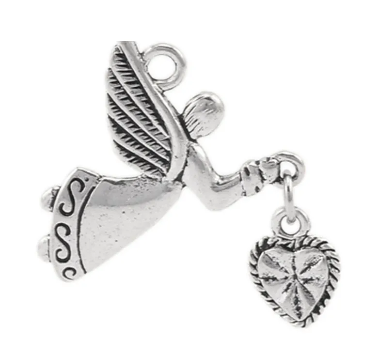 DoreenBeads подвески из цинкового металлического сплава ангельские Серебристые цвета