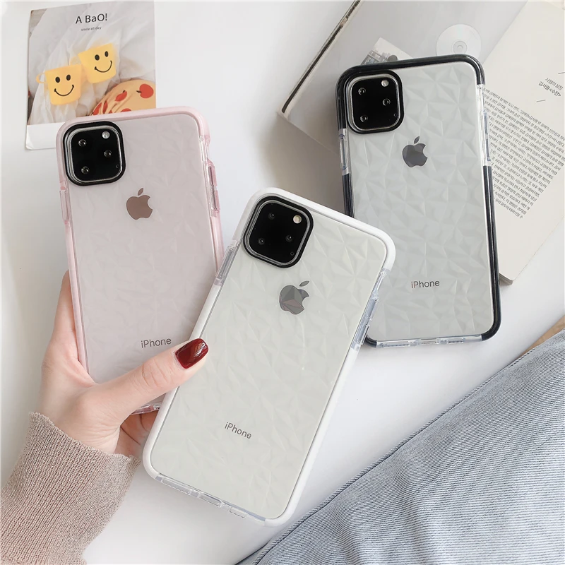 

LOVECOM Phone Case For iPhone 11 Pro Max XR XS Max 6 6S 7 8 Plus X Luxury Shockproof Geometric Clear Soft Silicon TPU Back Cover