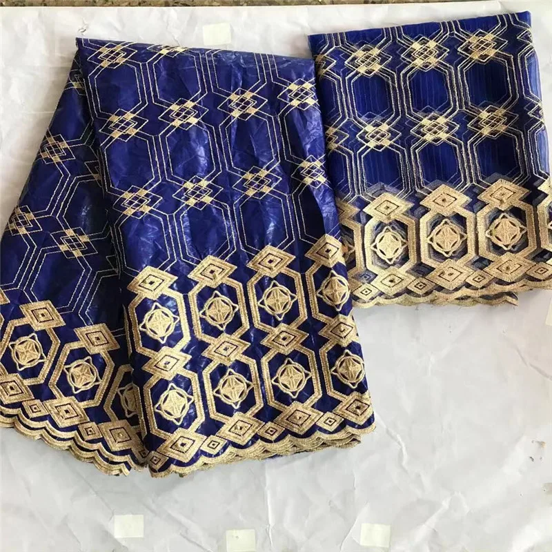 Новое поступление африканская Базен riche ткань с бисером шнур кружевная ткань морская парча ткань для свадьбы KY101403