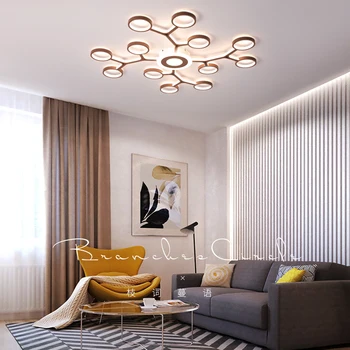 

Creative Honeycomb Ceiling Lights for Bedroom Restaurant Living Room Brown Iron Modern LED Ceiling Lamp Surface Mount