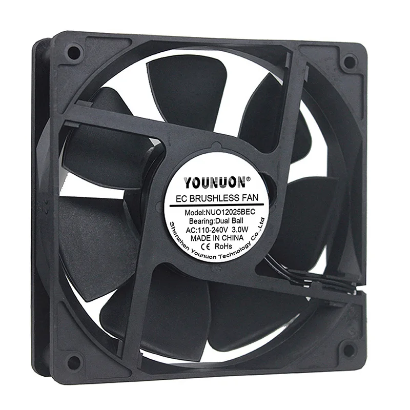 115V, 120V, 220V, 240V, 120x120x25mm