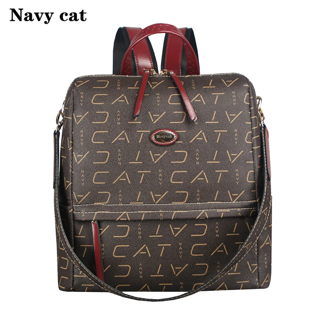 

Navy Cat Brand Fashion Brand Designer Women Backapck PVC Leather Women Bags Mini Shoulder Bag Ladies Backpacks Femeal