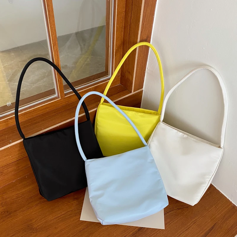 

2020 Summer New Women Handbags Ladies Small Single Shoulder Bags Designer Nylon Zipper Oxter Axillary Bag Female Totes Purse