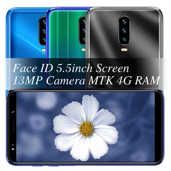 

8A quad core fast shipping smartphones 4G RAM 64G ROM 5MP+13MP front/back camera Android mobile phones face ID unlocked celulars