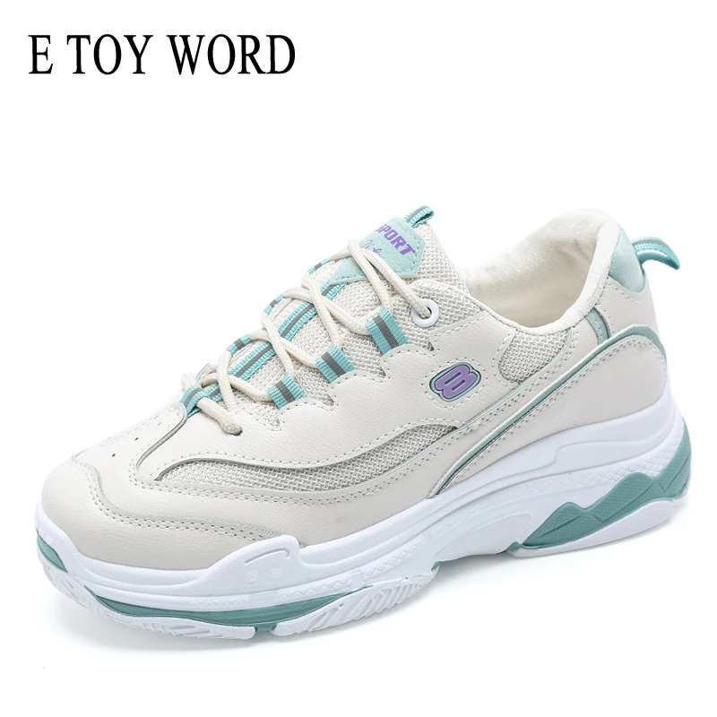 

E TOY WORD Women Sneakers Thick sole Casual Fashion daddy shoes platform sneakers tenis feminino Korean 2019 new Spring shoes