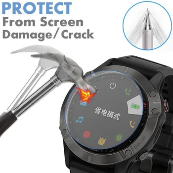 

3Pack Screen Protector for GARMIN FENIX 6 Pro Smart Watch Tempered Glass Clear Film Screen Protective Full Cover Ultra Film 19Sp