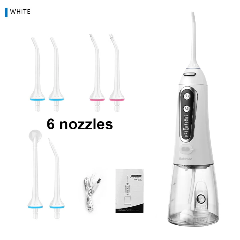 Dental Water Flosser 5 Modes Oral Irrigator USB Rechargeable • Sadoun