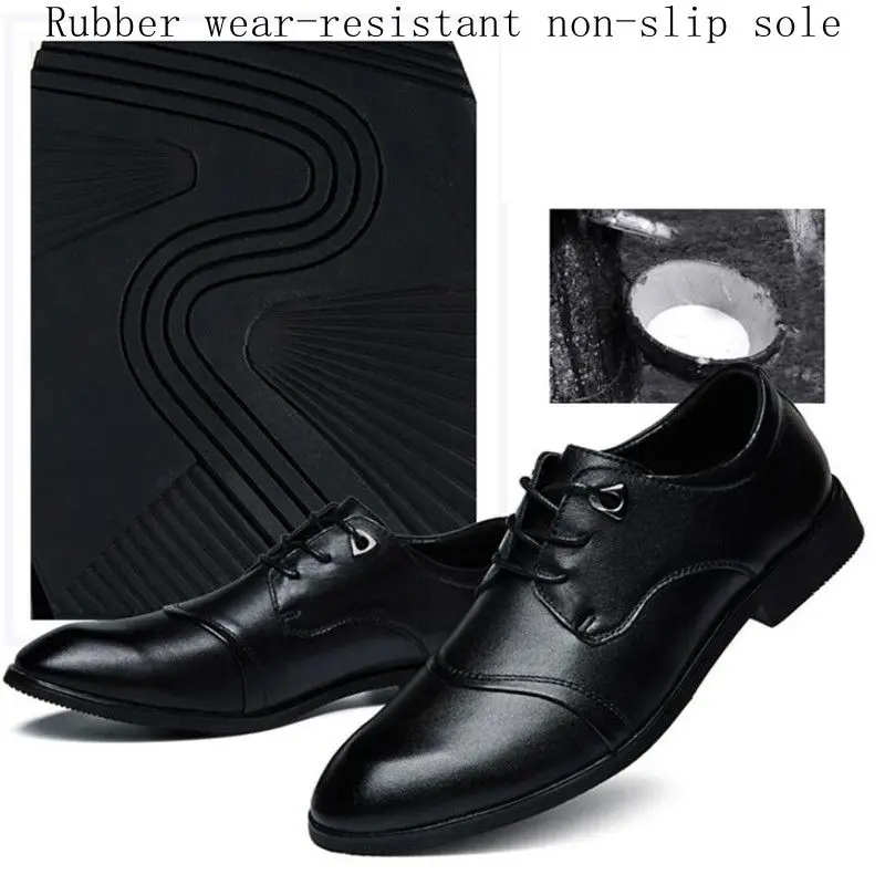 New Bullock plus-size 38-48 men's Dress Oxford Shoes Genuine Leather Men's Business Office Shoes Suit Men Work Party Shoes