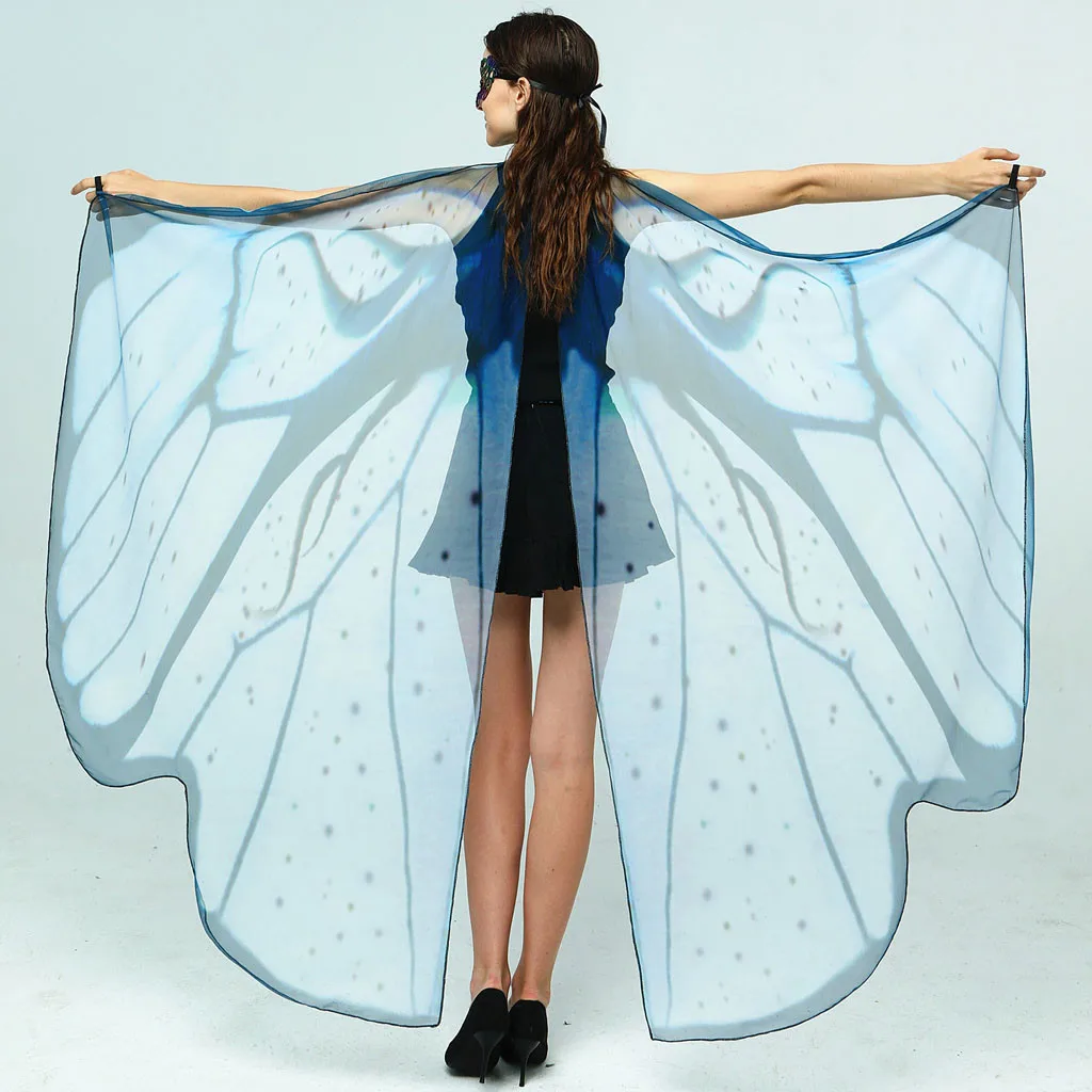 SAGACE разноцветная женская сексуальная шаль с рождественским принтом и крыльями