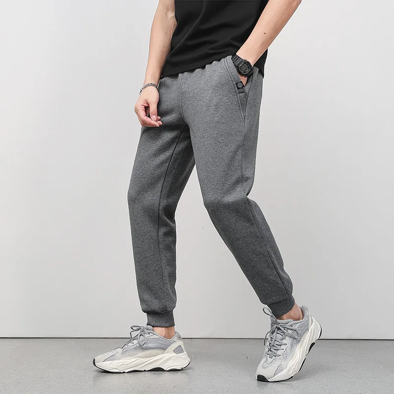 sports pants Men Casual Sweatpants 2021 Autumn Winter New Fashion Cotton Fleece Sports Pants Men trend solid Color Sweatpants Men Size Plus sports pants for men Sweatpants