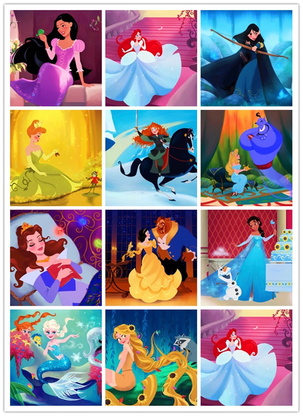 

Disney Movie Classic Scene Wall Art Canvas Painting Nordic Posters and Prints Wall Pictures for Living Home Decor