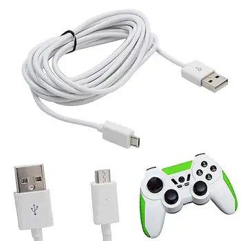 

Long Micro USB Charge Charging 3 Meter Power Cable For PS4 Xbox One Controllers Black/White Wholesale dropshipping