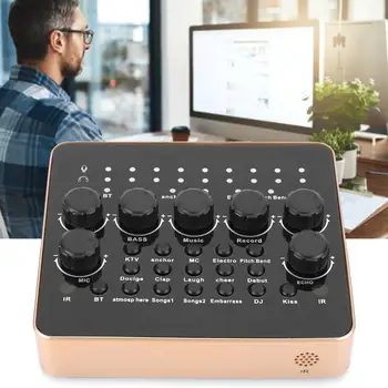 

KTV Live Broadcast External Sound Card 3D Microphone Recording USB Mixer for Computer Live broadcast