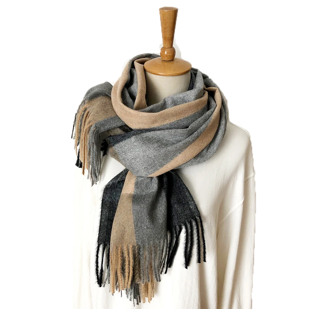

2019 winter new high quality foulard long shawls and wraps warm spring autumn pashmina men scarf
