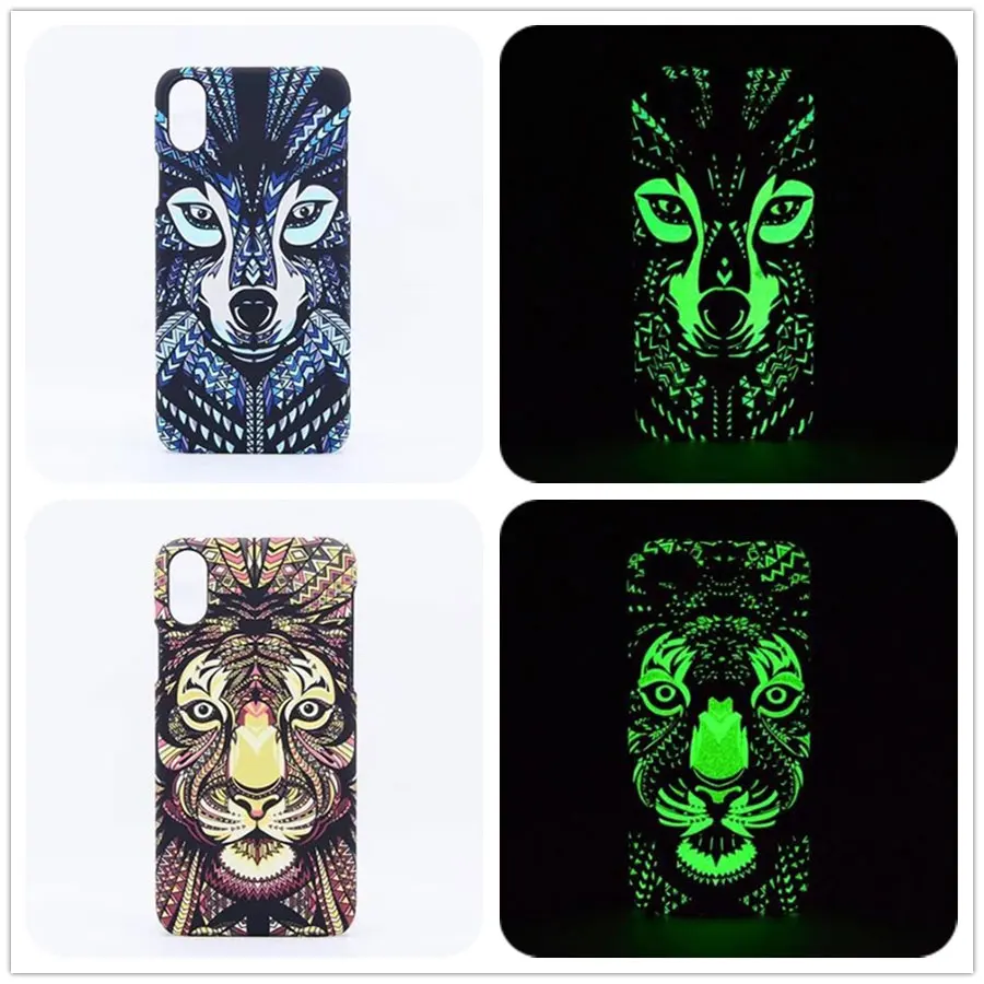 

Forest Who is the King Tiger Elephant Lion Wolf Protector Cover Shell For iPhone 11 Pro XS MAX XR X 6 7 8 6s Plus Luminous Case