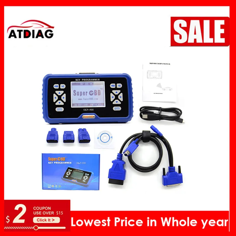 Высокое качество SuperOBD версии v5.0 SKP900 ключевой программист V5.0 SKP 900 Авто обновление