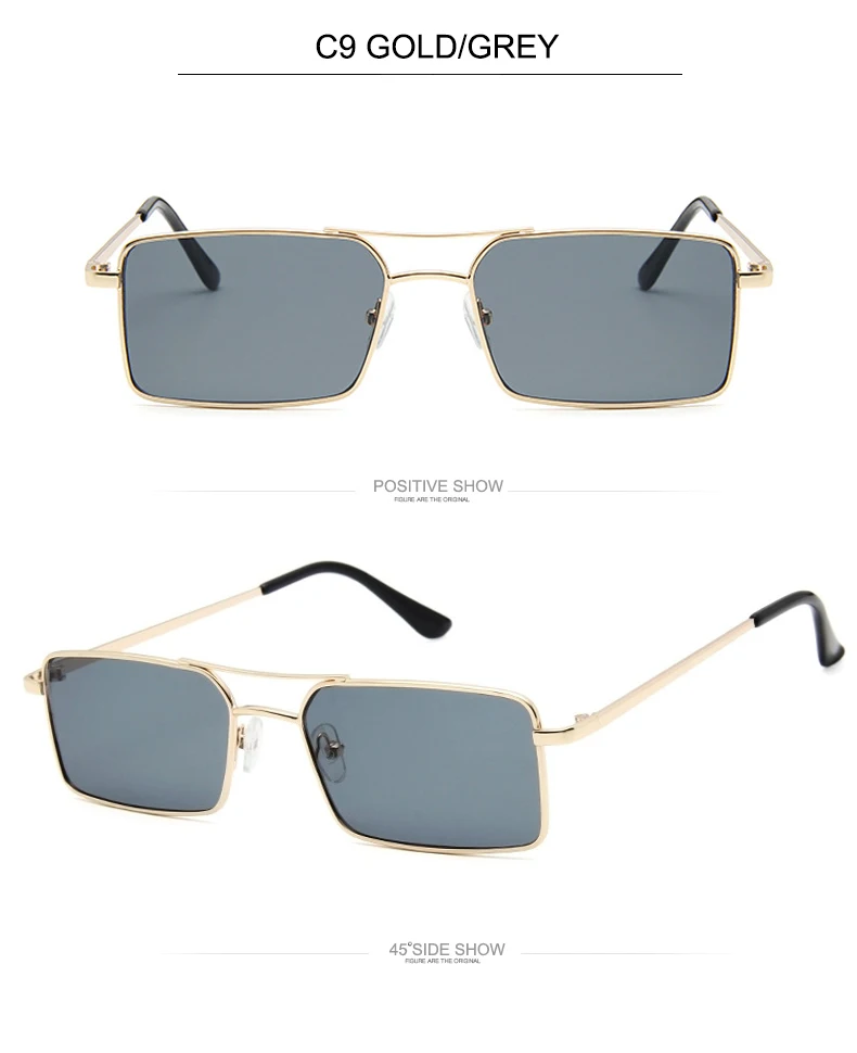 OEC CPO Vintage Square Metal Steampunk Sunglass Women Brand Designer Metal Punk Sun Glasses Driving Men Oculos De Sol O156