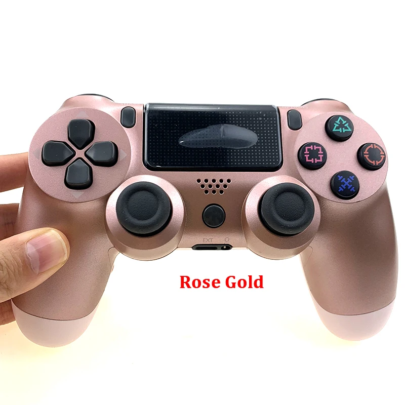 Rose Gold Беспроводной Bluetooth игровой контроллер для PS4 двойной шок вибрации джойстик геймпады для PS3 консоли для playstation 4 Замена - Цвет: Rose Gold
