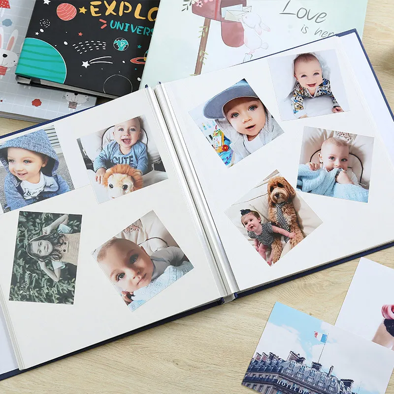 Фотоальбом Deluxe на 40 страниц толстая книга из дерева и ПВХ ручная работа памятный