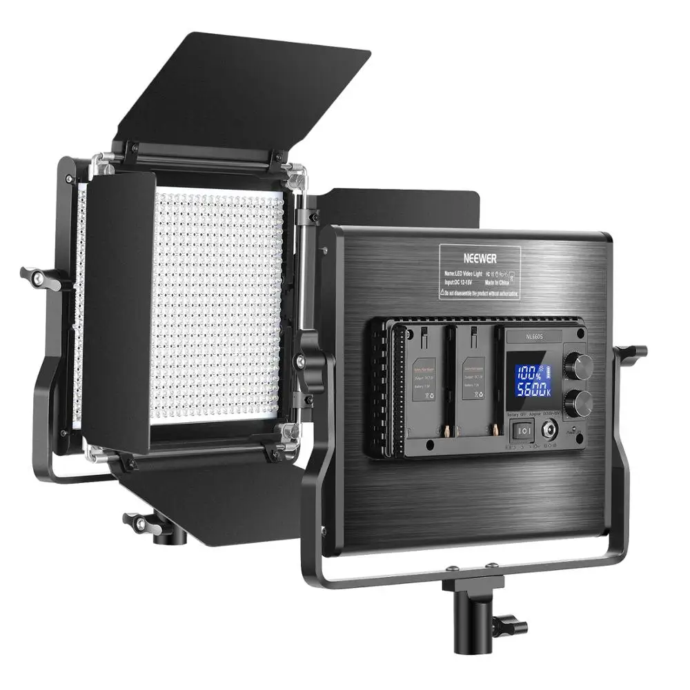 Neewer Upgraded 660 LED Video Light Dimmable Bi-Color LED Panel with LCD Screen for Studio YouTube Video Shooting Photography