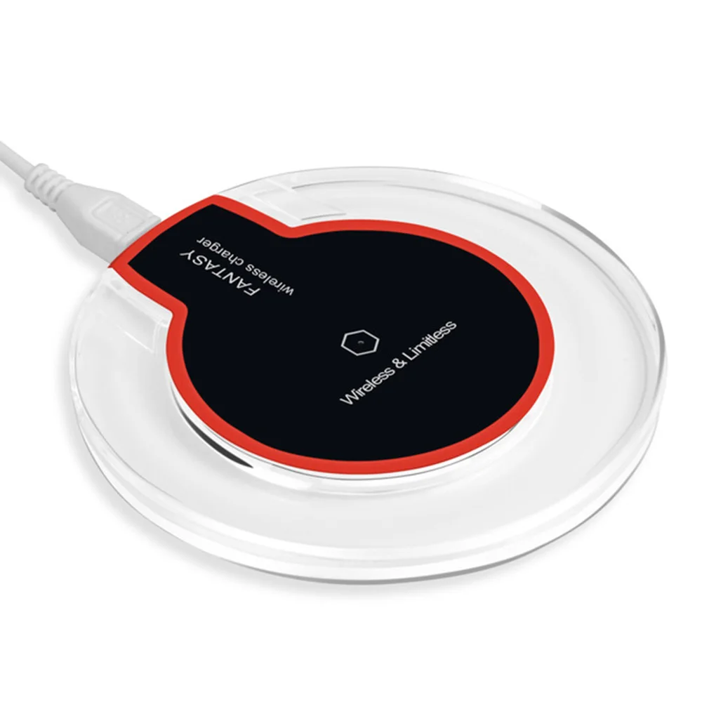 

5W Universal Clear Crystal Qi Wireless Charger Transmitter Dock Fast Charging Pad for iPhone 12 Pro Max for Samsung 9 8 S7