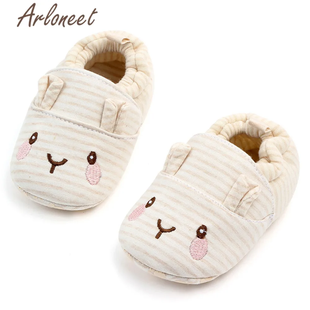 ARLONEET newborn shoes winter girls baby first walkers Cotton cartoon bear Anti-slip Sneakers kids newborn girls first walkers