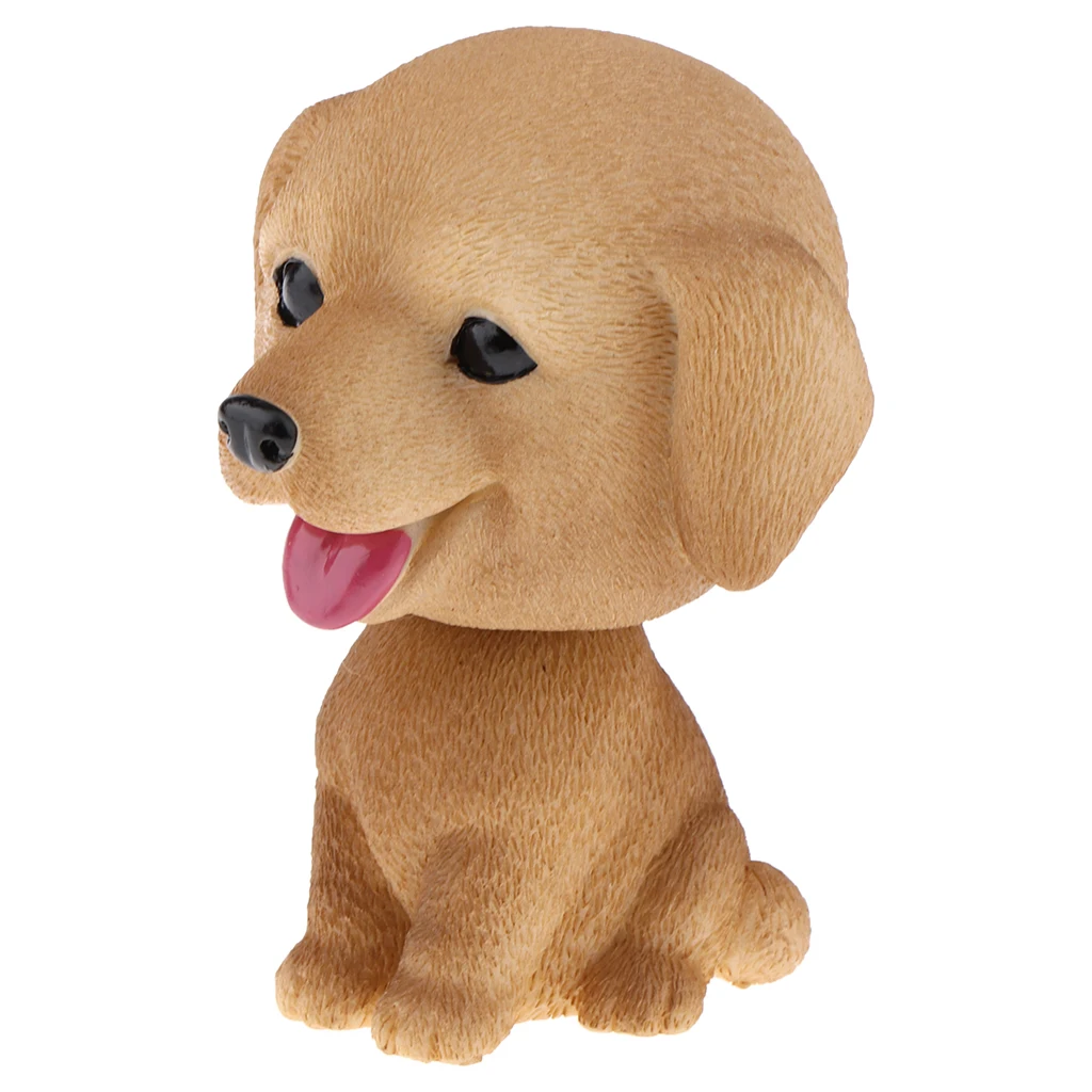 Cute Bobble Head Dogs for Cars Dashboards Auto, Mini Animal Figures, Home Office Desktop Decoration