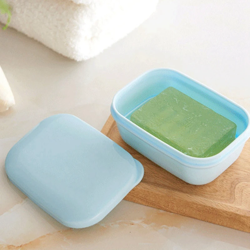 Soap Box Container Soap for Home Travel Outdoor Hiking Camping Gym(Light Blue