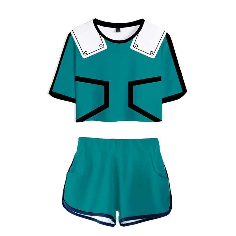 COSREA Anime My Hero Academia Cosplay Two Piece Sets Women Sexy T Shirt Shorts Boku No Gym Uniform Tracksuit Girls -Zentai shop online H2d1713e02c214bc3a2d63de8652ff419g.jpg