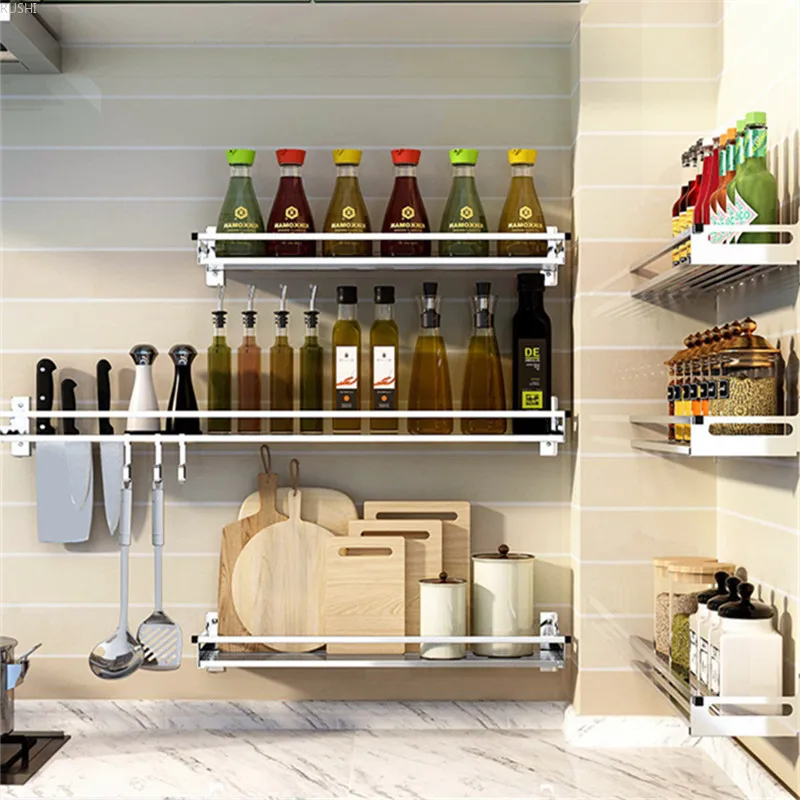 DIY stainless steel kitchen rack storage rack rack cutting board 304 stainless  steel wall-mounted kitchen accessories - Price history & Review, AliExpress Seller - StarACC Store