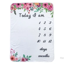 Новое платье для маленьких на веху Одеяло цветочным узором для новорожденных фон для фотосъемки с изображением ткань