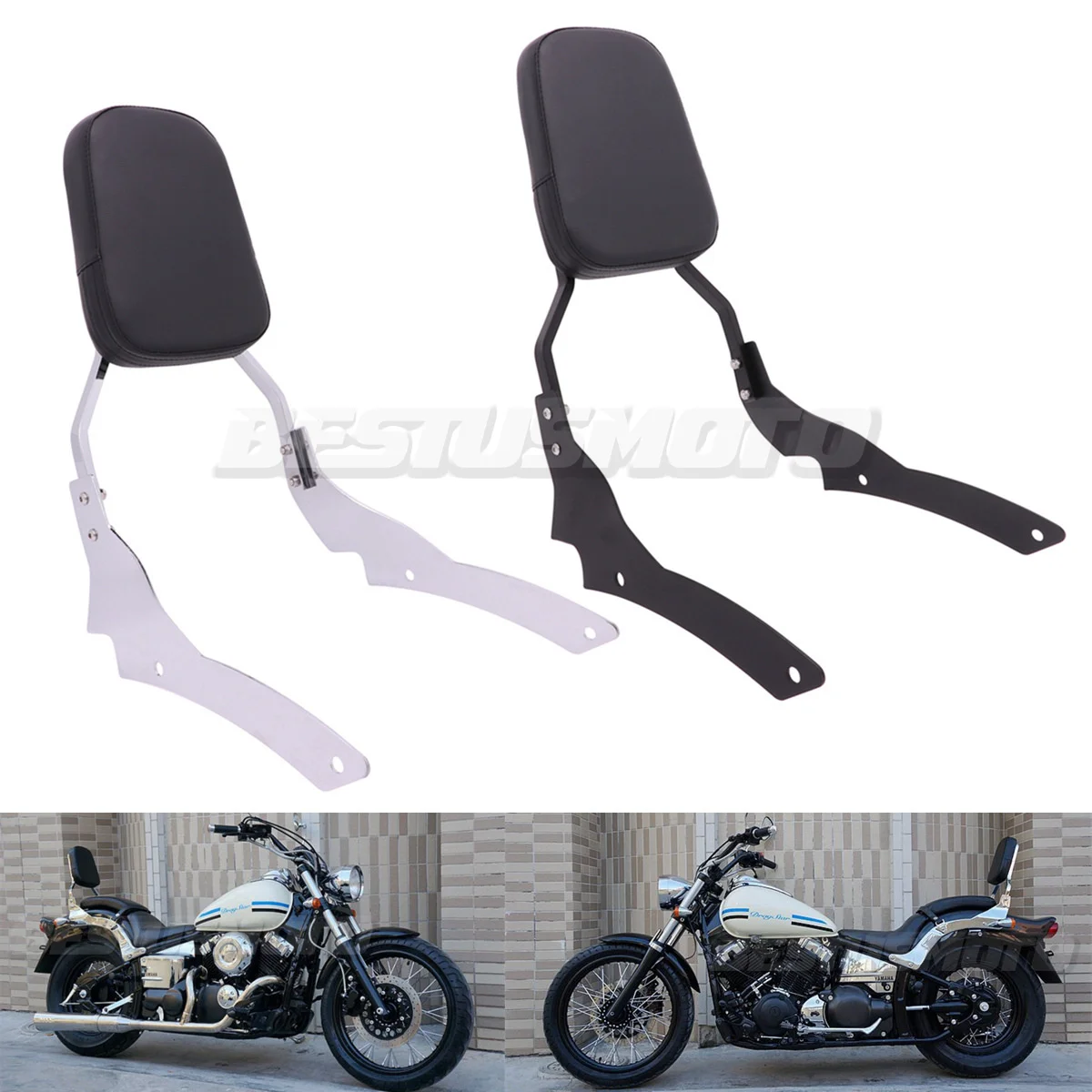 

Motorcycle Backrest Sissy Bar For Yamaha Dragstar V-Star 400 650 XVS400 XVS650 Custom 1996-2011 2012 2013 2014 2015 2016 2017
