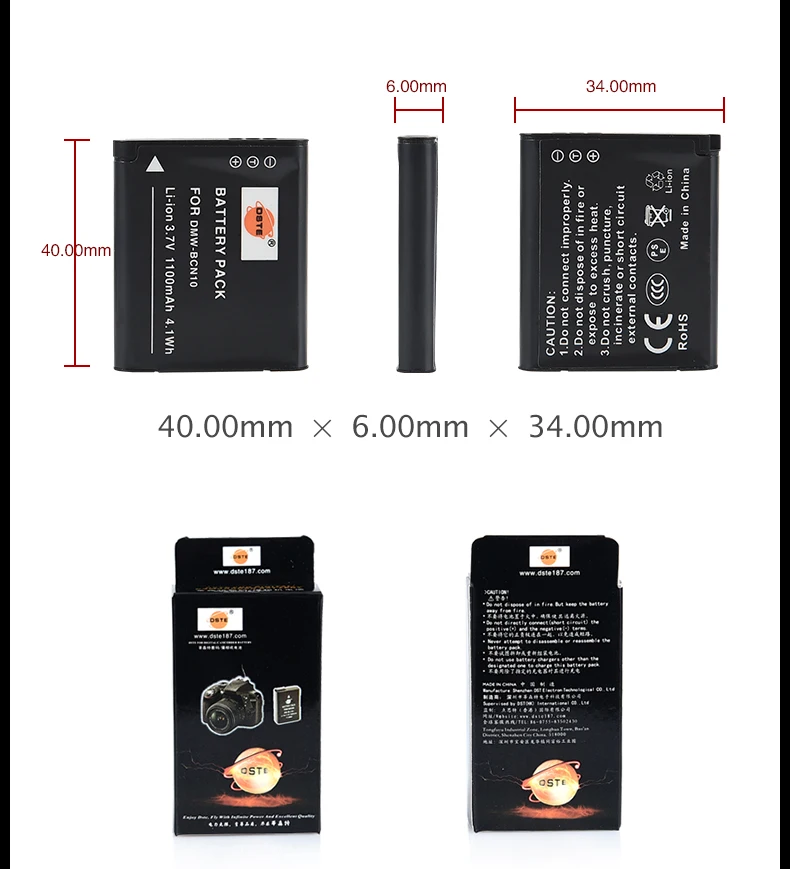 3 шт 1100mAh 3,7 V DMW-BCN10 BCN10 DSTE литий-ионная батарея камеры DSLR lcd двойное зарядное устройство для Panasonic LUMIX DMC-LF1