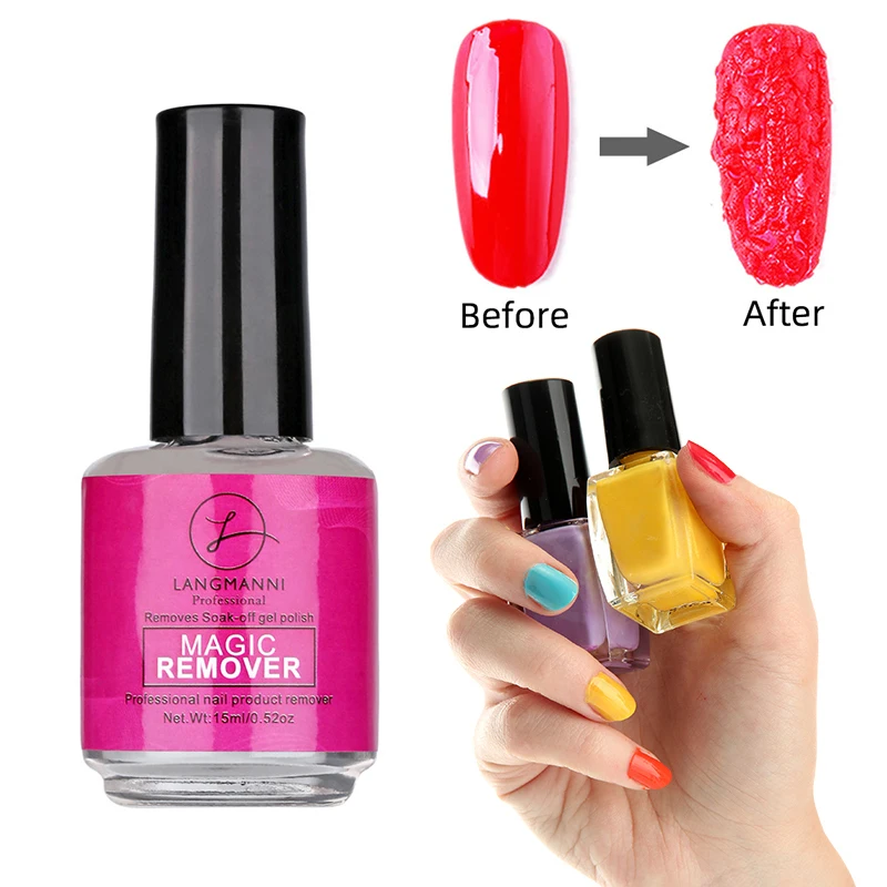 

1Pcs Magic Nail Remover Healthy Fast Nail Polish Remover Burst Gel Polish Remover Gel Nail Cleaner Remove Soak Off UV Gel TSLM1