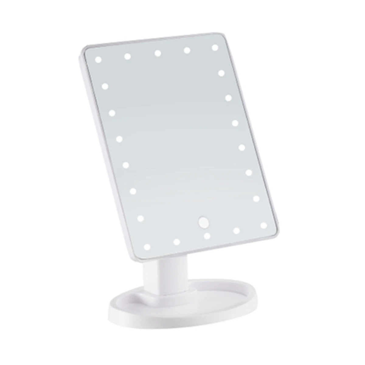 White 22 LED Mirror Зеркало для макияжа с поворотом на 360 градусов, 16/22 светодиодный регулируемый сенсорный экран, косметическое зеркало для красоты, настольный туалетный столик, подставка, зеркала - Цвет: White 22 LED Mirror