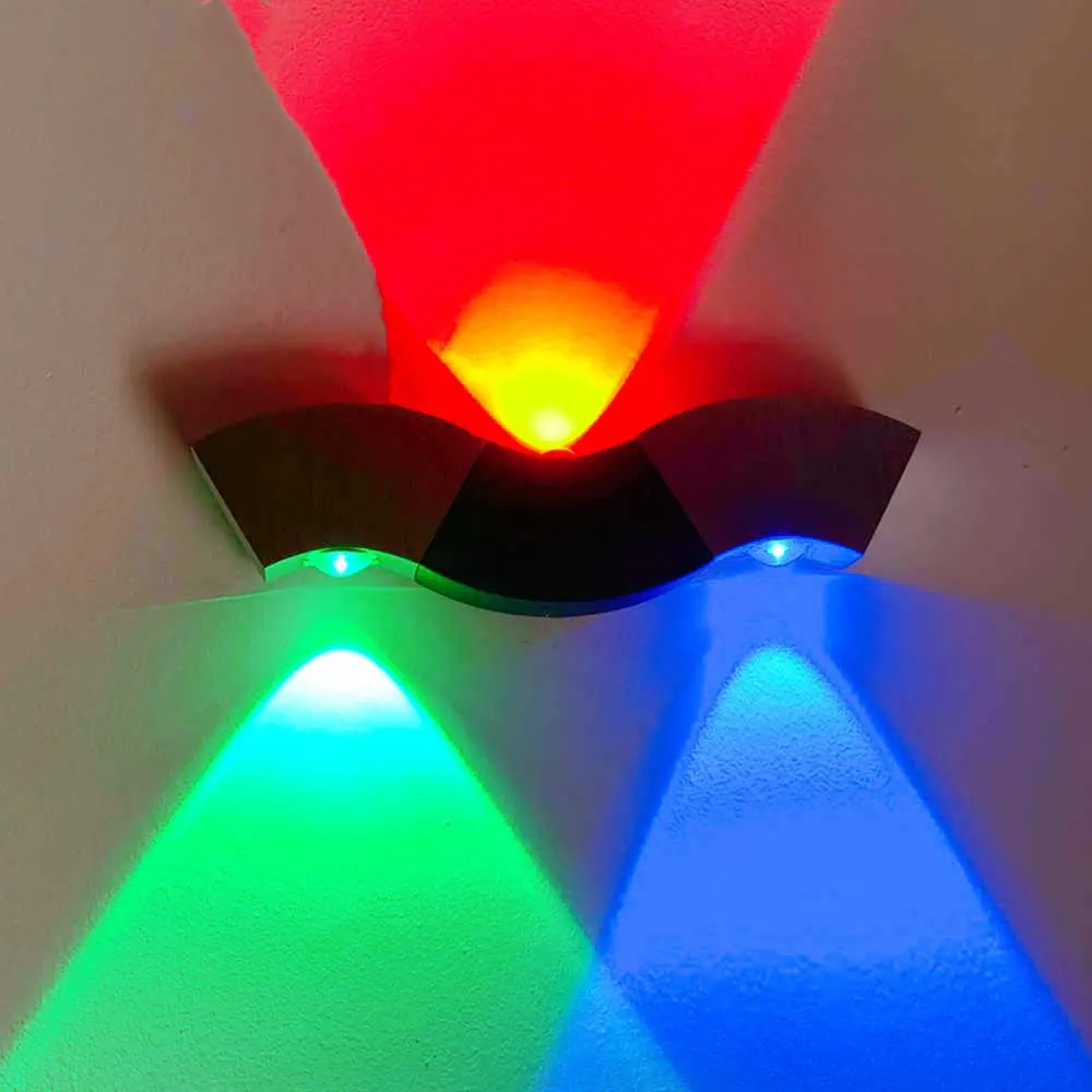 Cena Kryty doprowadziły ściany światła 3 W wavelike aluminium na ścianie kinkiety AC85 265V Modern home decoration sypialnia korytarz LED kinkiet