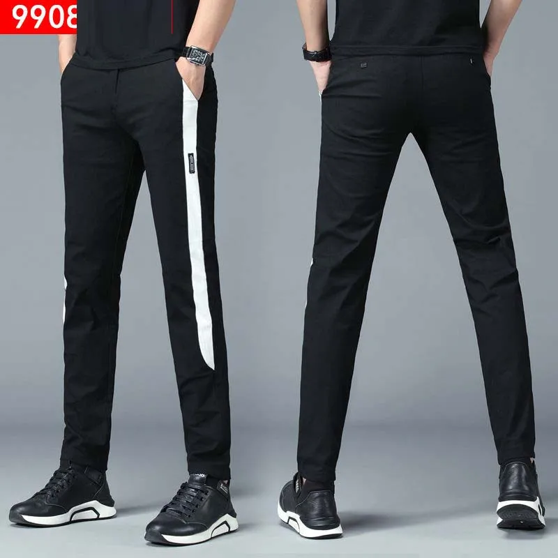9908 Fashion Streetwear Men Sweatpants Joggers Causal Pants Man Sportswear Black Grey Male Hip Hop Trousers Plus Size 28-40 - Цвет: 9908