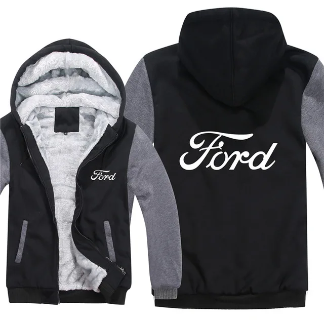 Новинка, высокое качество, S-5XL, Ford, толстовки, куртка, зимняя, мужская, модная, повседневная, шерсть, подкладка, флис, Ford, толстовки, пуловер, Мужское пальто