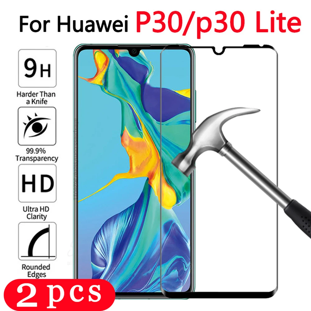2 шт. 9H закаленное стекло для huawei P40 pro plus lite E защитная пленка P30 P20 Защитная