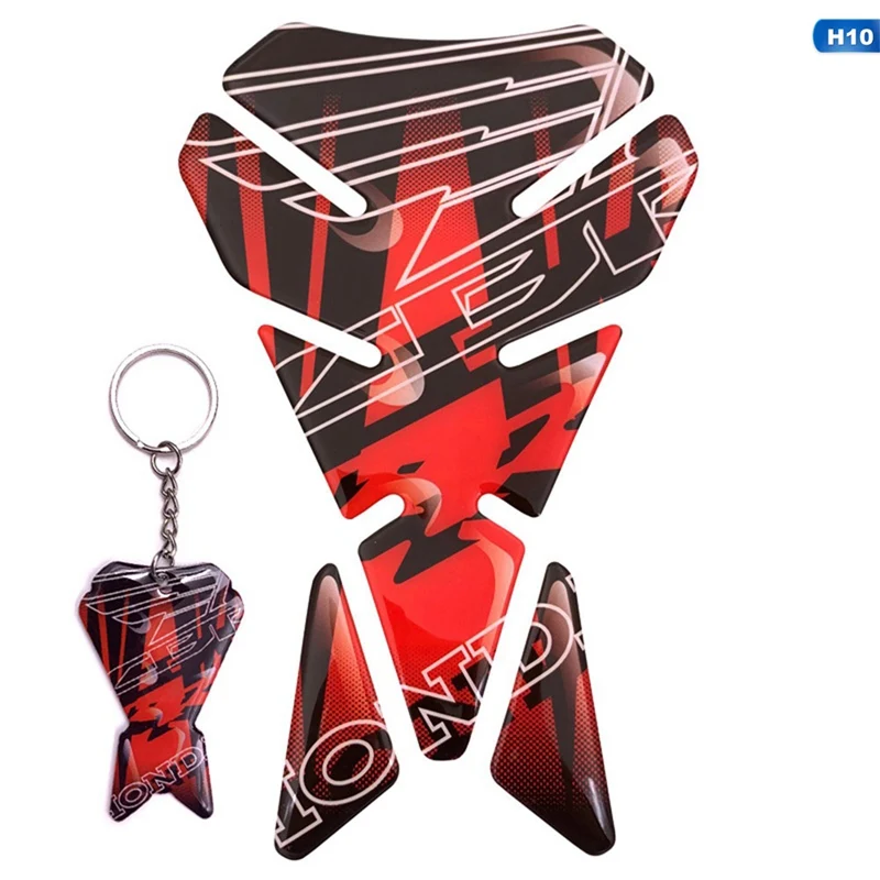 3D HRC полимерный гель бак мотоцикла Pad наклейка эмблема для YAMAHA R1 R6 XJR YZF+ брелок - Цвет: CWS0719H10
