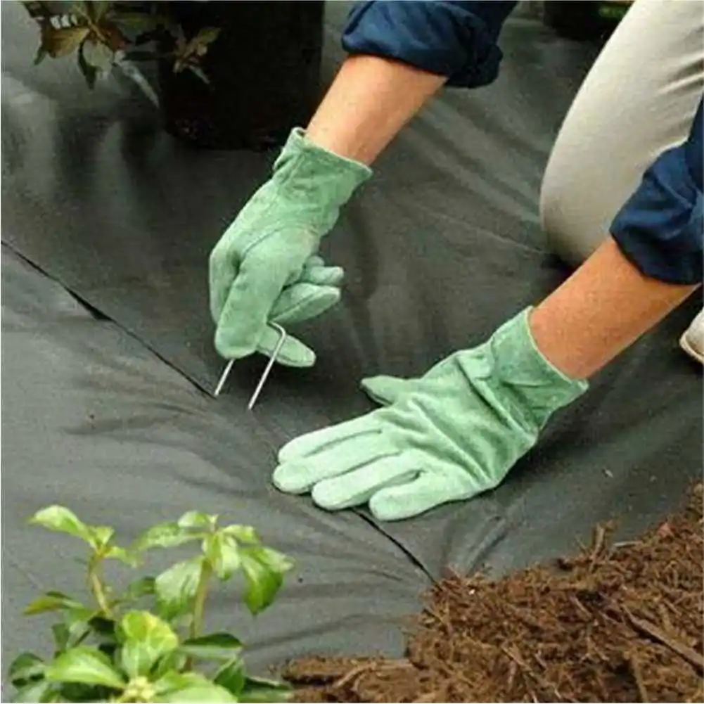 Gardening U-shaped Nails Metal Lawn nails Ground Nail Stakes Landscape Staples and Fence Stake For Fixing Weed Fabric Mesh Floor