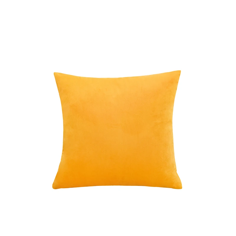 Velvet Throw Pillow Cover - Soft Solid Decorative Cushion Case for Home, Sofa, and Bedroom - Cozy Square Pillowcase