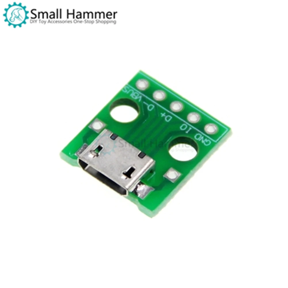 10 шт. Micro USB Для DIP female B патч, чтобы подключить usb-адаптер доска припаянная