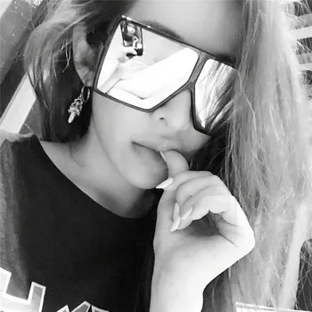 

Simple Sunglasses Acetate Frame Women Fashion All-match Square Glasses Fashion Trend Big Frame Mirror Coating Lens Hip-Hop