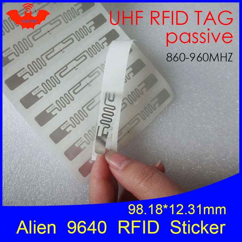Alien authoried 9640 стикер UHF RFID влажная инкрустация 860 960 МГц Higgs3 EPC C1G2 ISO18000 6C можно