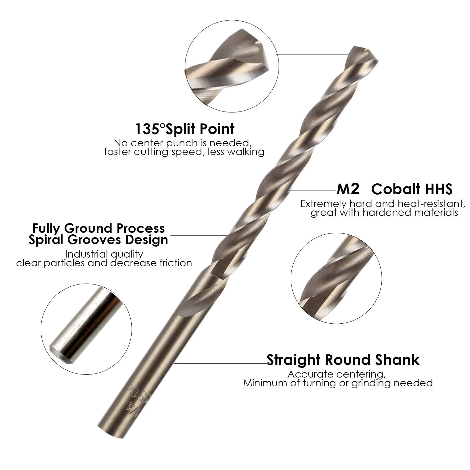 1x 4.2mm HSS M2 Twist Drill Bit For Iron Aluminum Stainless Steel Metal Cutting