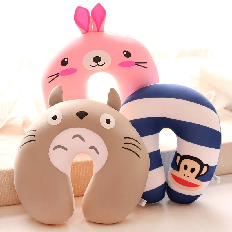 

Totoro Rabbit Monkey Pillow Travel Creative Cartoon U-Shaped Neck Support Pillow Foam Particles Nano Particle Napping Pillow